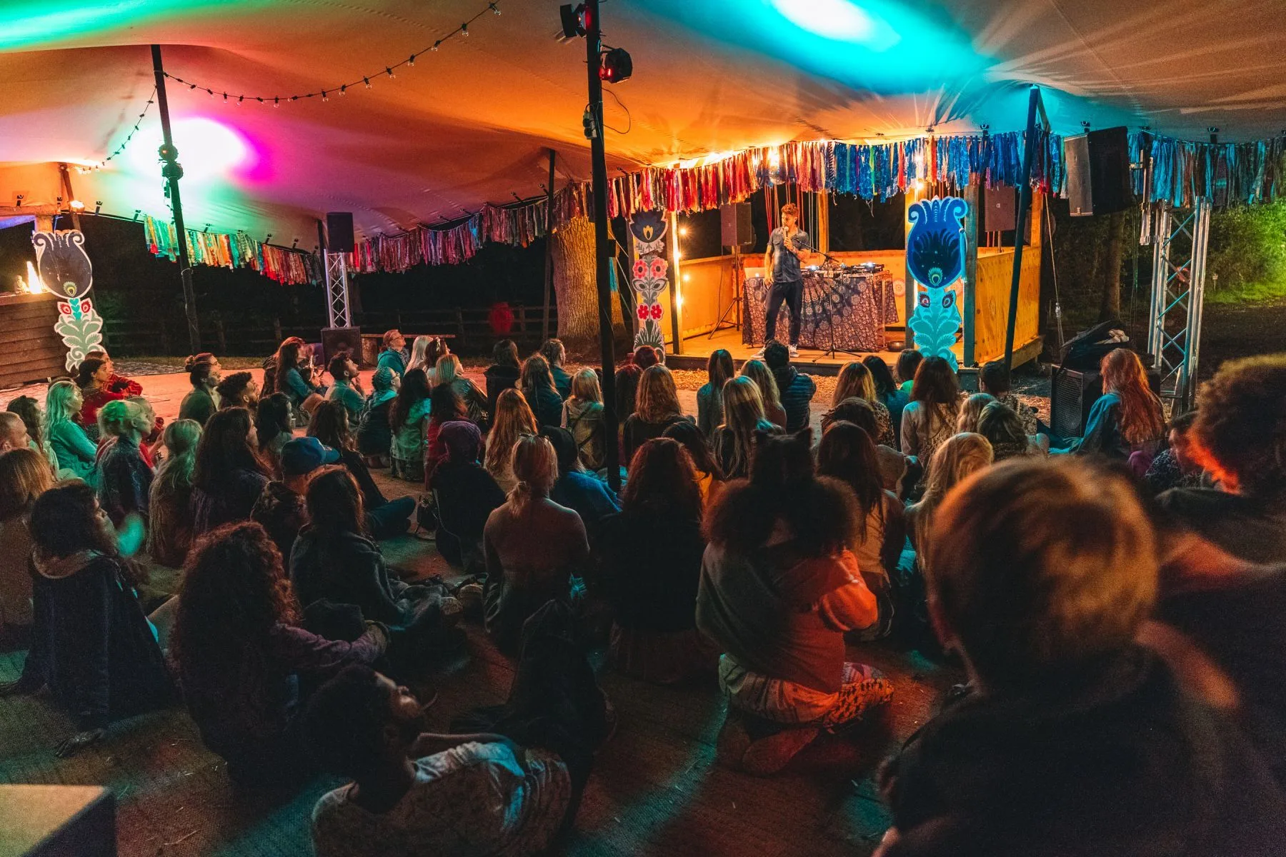 Performer on Stage – Outdoor Event Spaces